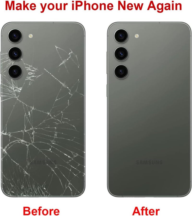 Perzework استبدال زجاج الخلفي لجهاز سامسونج جالاكسي S23 بلس مع مجموعة أدوات الإصلاح ودليل (أخضر) - Image 5